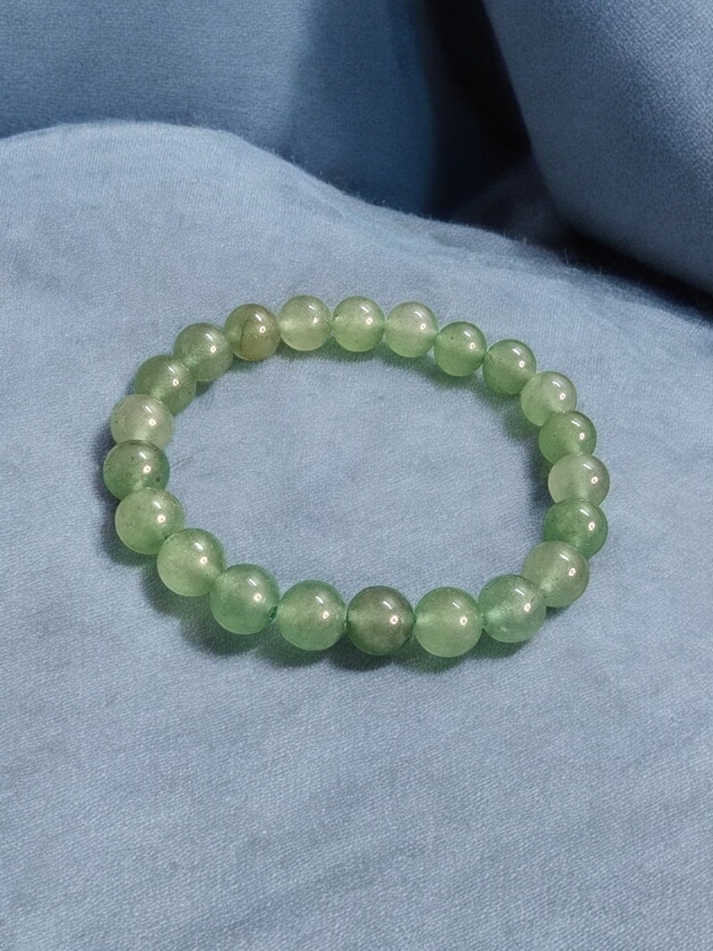 Green Aventurine Beaded Natural Crystal Stone Stretch Bracelet 8mm